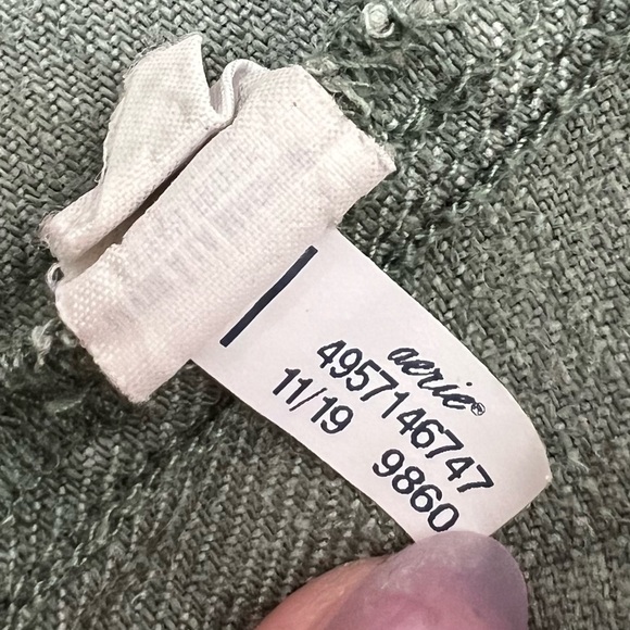 Aerie Washed Olive Green Linen & Lyocell Button Front Mini Skirt Sz S - Picture 7 of 13